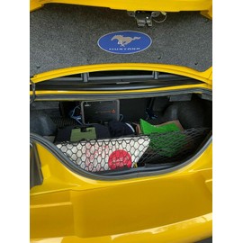 EACCESSORIES EA Trunk Organizer Cargo Net for Ford Mustang 2001-2004 – Envelope Style Cargo Net for Coupe - Premium Mesh Elastic Car Trunk Organizer Vehicle Carrier Storage – Compatible with Mustang