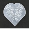 Selenite Charging Plate for Crystals - Angel Wing Heart