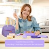 JBGOYON 4-in-1 Bento Box and Insulated Lunch Bag Set, Purple