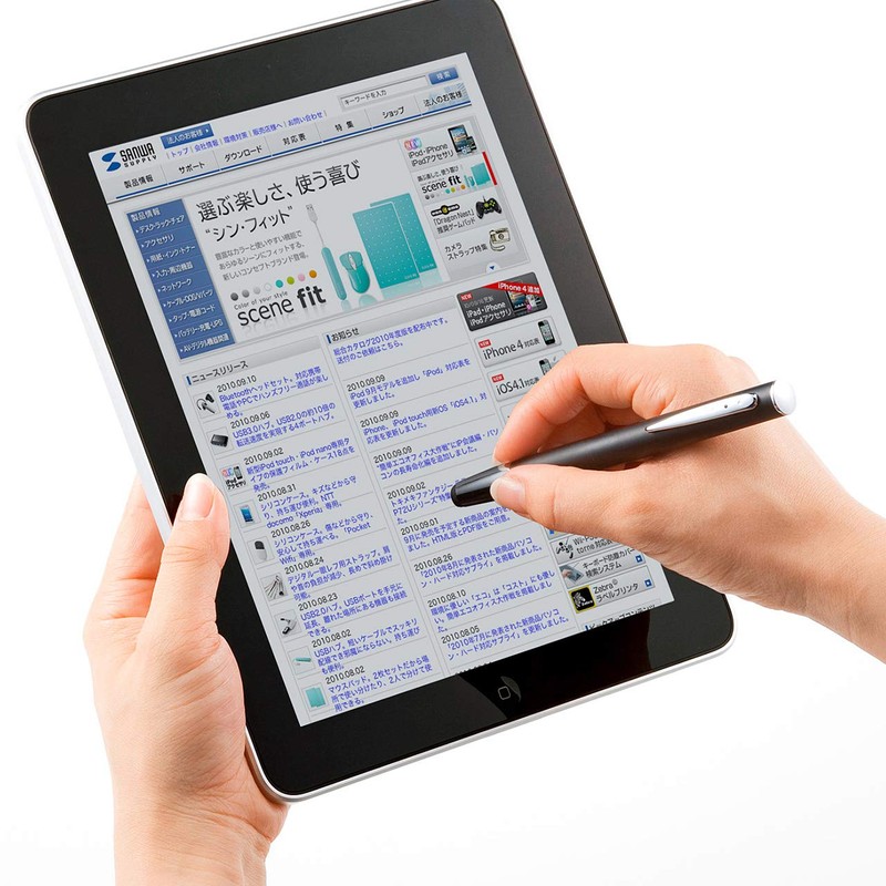 サンワサプライ スマートフォン&タブレット用タッチペン(ブラック) PDA-PEN30BK