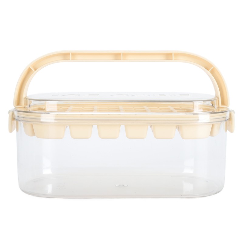 Ice Cube Tray with Lid Bin 2 Layer Ice Trays