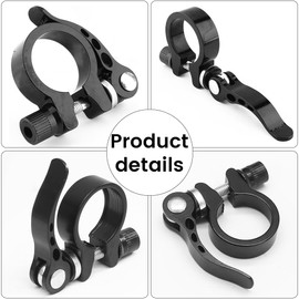 KUMSODE 5 Stück Fahrrad Schnellspanner für Sattelstütze M6x55mm Sattelklemme Aluminium Schnellverschluss Klemme