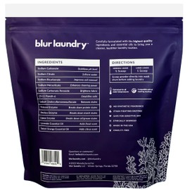 Blur Laundry, Laundry Detergent Powder, 3X Stain-Fighting Enzymes + Oxygen Booster for Fresh, Clean Clothes, Plant-Derived & Mineral-Based Formula, Pure Essential Oil Blend Scent, 100 Loads