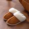 Faux Suede Fur Slippers for Women – Warm Plush Lining