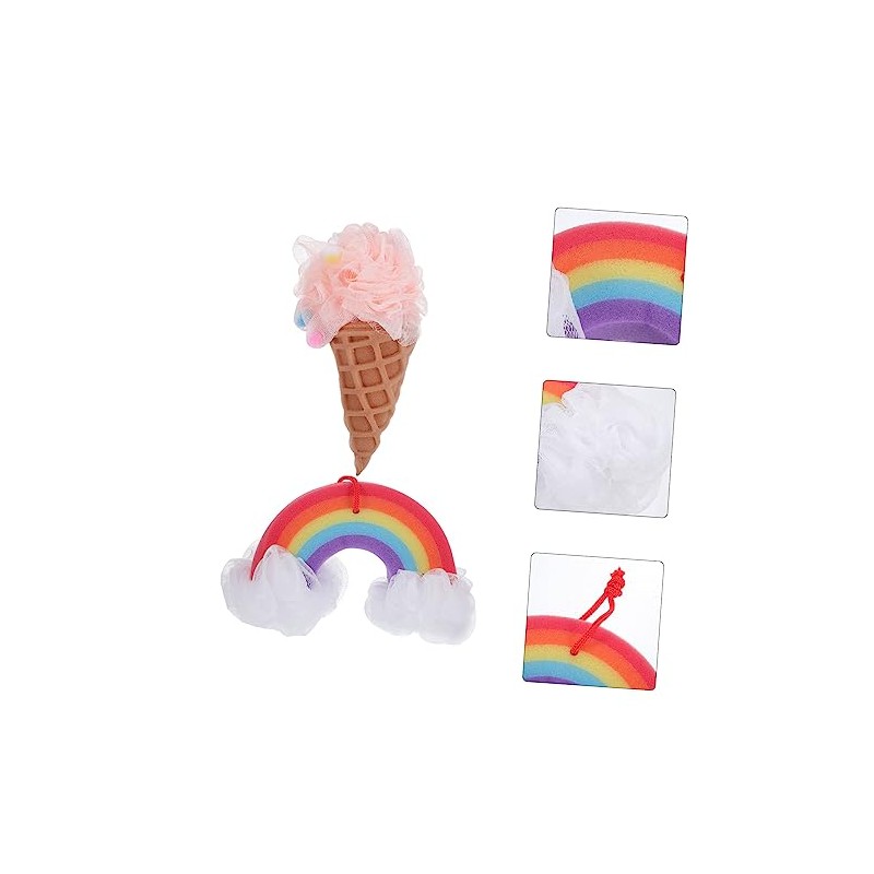 Hemoton Esponja de Ducha Forma de Helado para Ni?os 2
