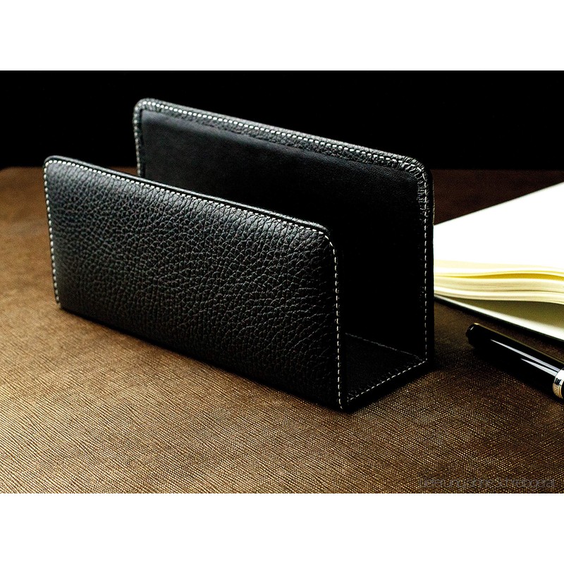 DELMON VARONE - Letter Stand Made of Premium Leather Soft
