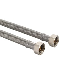 DL-pro 2 x 50 cm Connection Hose Reinforced Hose G 3/8 Inch x M10 Length Flexible for Tap Fitting | According to KTW-A DVGW (2)