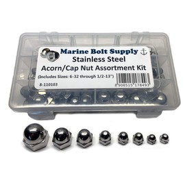 Stainless Steel Acorn/Cap Nut Assortment Kit - Marine Bolt Supply 8-110103