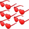 Maxdot 5 Pcs Summer Heart Shaped Sunglasses Rimless Heart Glasses