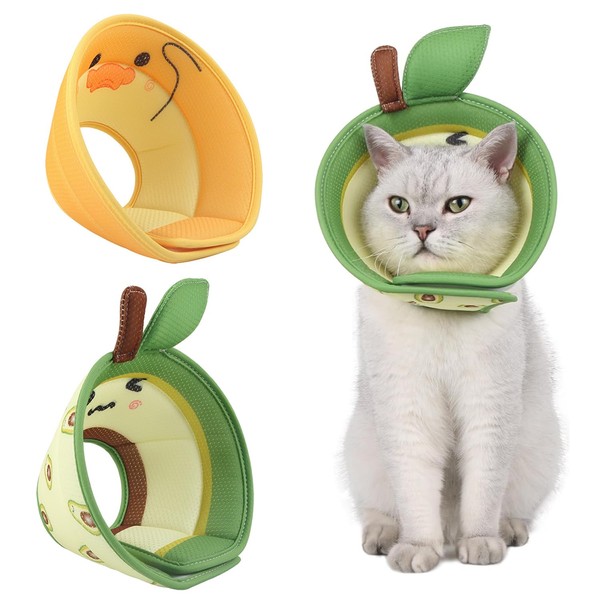 Paifeancodill Adjustable Cat Cone Collar, 2 Pcs Soft Cat Recovery