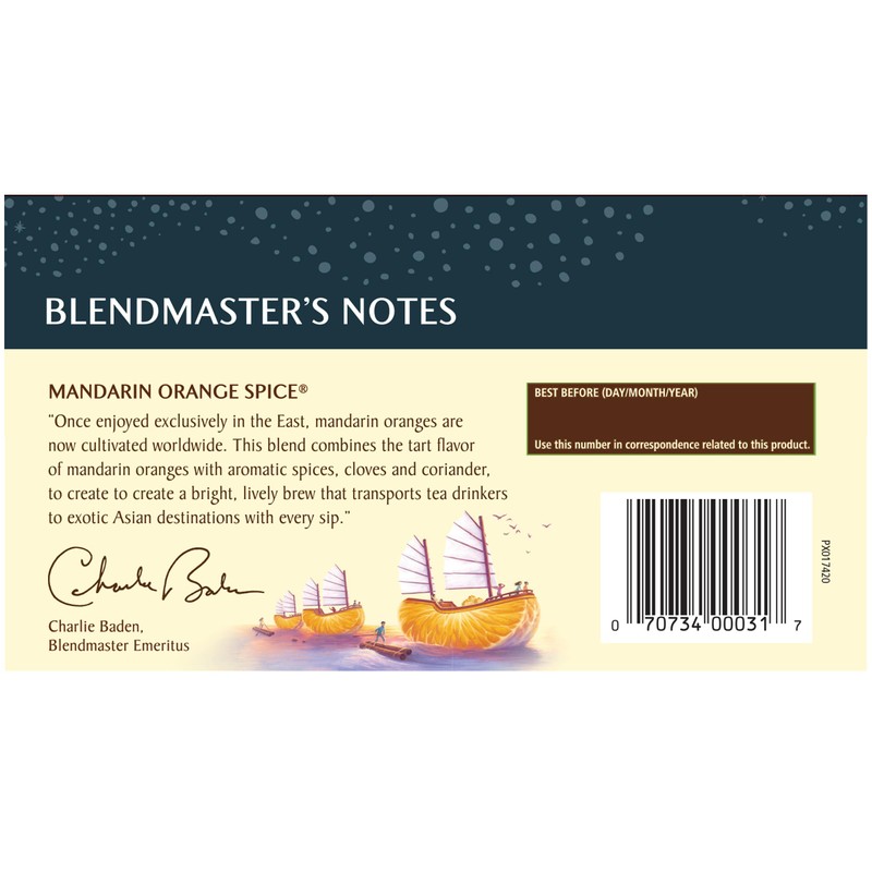 Celestial Seasonings Herbal Tea, Mandarin Orange Spice, 20 Count (Pack