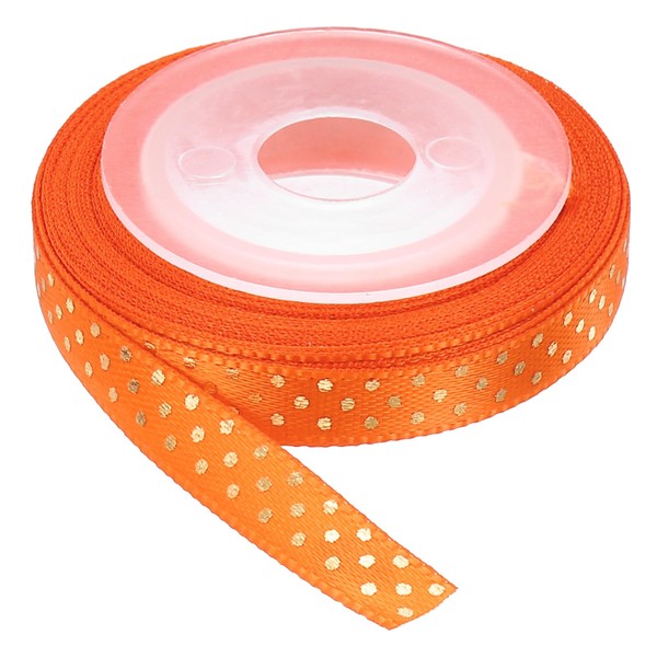 sourcing map Polka Dots Grosgrain Ribbon 5 Yards 1/4 Inch