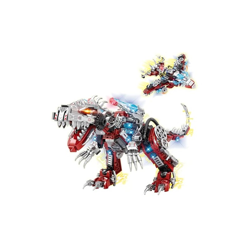 2 in 1 Dinosaur Building Blocks Set 422 PCS Transforming