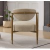 Beige PU Modern Leisure Dining/Living/Bedroom Chair Foam Back Seat Soft