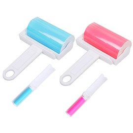 Lint Roller, Reusable Pet Hair Remover, Washable Pet Hair Roller with Handle and Cover, Travel Size Roller (Pack of 4, Washable, Sticky Rollers