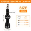 sourcing map 2pcs Tubeless Valve Stems 40mm Aluminum Alloy Tubeless