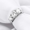 DovEggs Moissanite Engagement Rings for Women,Moissanite Wedding Ring,Classic 3 Stone