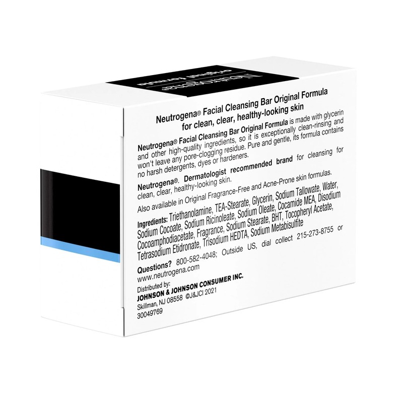 Neutrogena Facial Bar, Original Formula, 3.5 oz (Pack of 3)