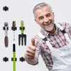 Relaxdays 20 x Tool Holder Rubber Roller Clamp Universal Broom