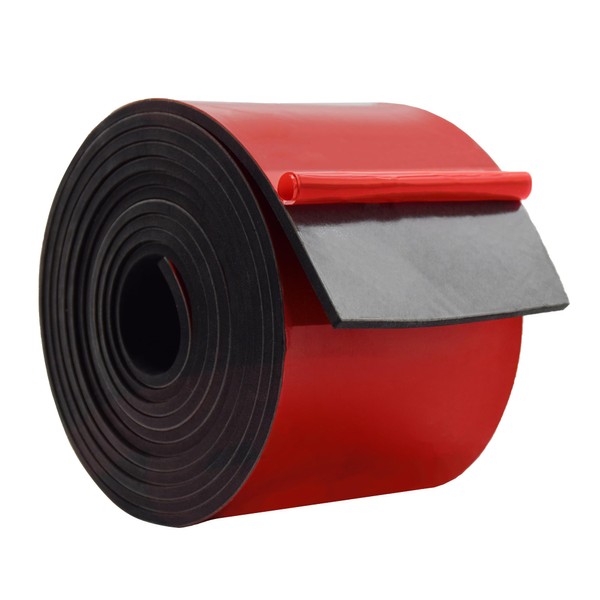 DOBTIM Solid Neoprene Rubber Strips with Adhesive Backing 1/8 (.125)"
