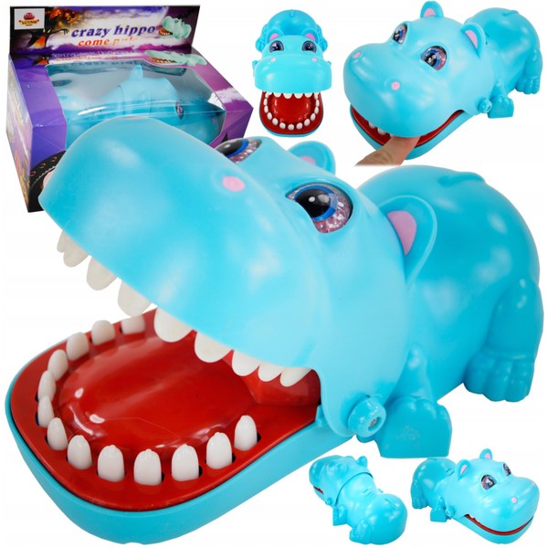 HUKITECH - Dentist Crazy Hippo Skill Game - Blue