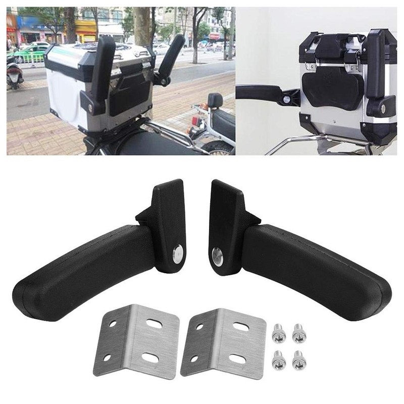 Motorcycle Armrest Rear Armrest Adjustable 90° Folding ABS Passenger Armrest