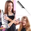Pin Tail Comb, Rat Tail Combs, Black Carbon Fiber Parting