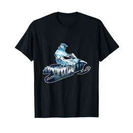 Snowmobile Adventure Silhouette Snowmobile Rider T-Shirt