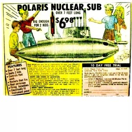 NUCLEAR toy submarine vintage comic book ad  Metal Fridge Magnet 2.5 x 3.5"