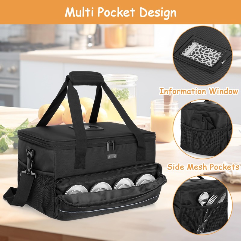 Trunab Mason Jar Storage Bag Insulated 8 Canning Organizer, with