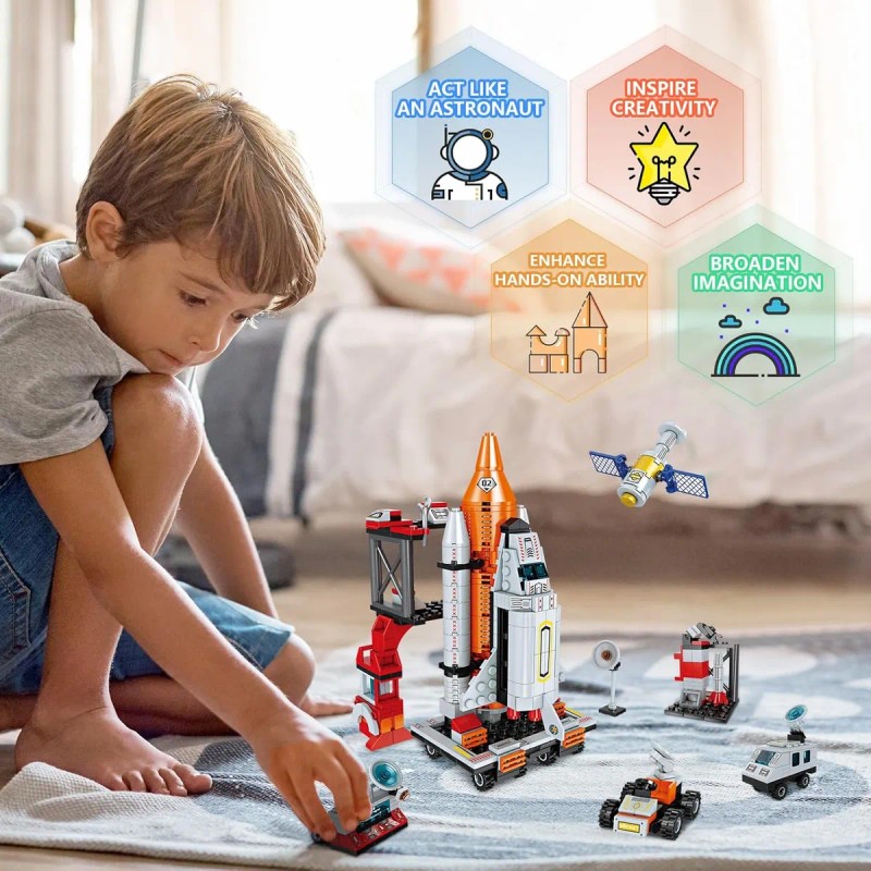 Wememorn Space Exploration Shuttle Rocket Toys Para Niños De