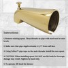 Westbrass Nose Diverter 5-1/2" Brass Tub Spout, Polished Brass, D311-01
