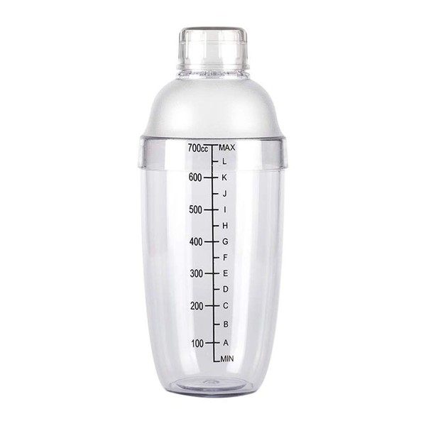 1Pcs 700CC/24oz Clear Cocktail Shaker Plastic Resin Drink Wine Tea