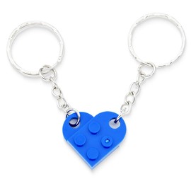 PLABBDPL Key Fob Building Blocks, Key Ring, Bricks, Key Fob Bag Pendant, Plastic Pendant, for Boys and Girls, blue