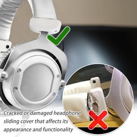 Headphones Slider Cover Kit for Beyerdynamic Headphones - 2 Pcs (White)