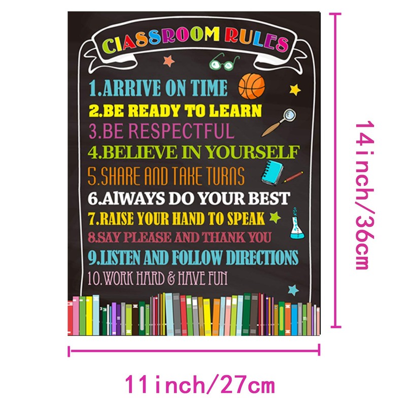 chiazllta Classroom Rules Poster Back to School Classroom Decorations 11