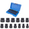 Luckyway 13-Piece Impact Bolt & Nut Remover Set, Nut Extractor