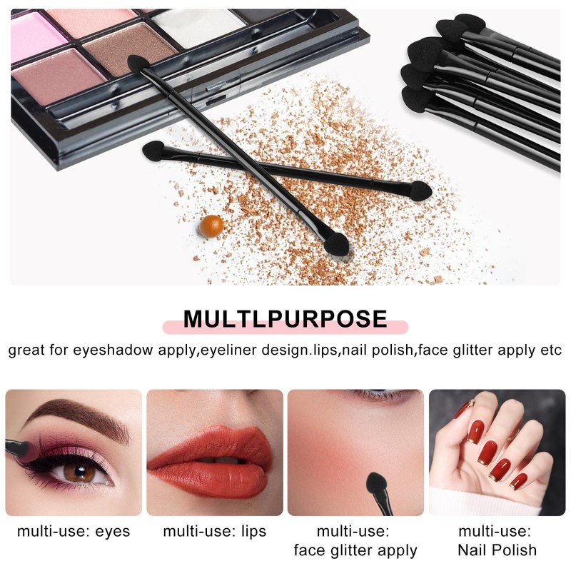 JOCEMY 30 PCS Professional Disposable Dual Side Sponge Eyeshadow Brush,