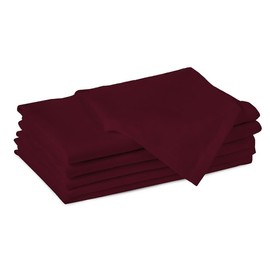 Encasa Cotton Cloth Napkins | Set of 6 | Size 43x43 cm | Rich Maroon Solid Color | Machine Washable