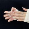 10 Pieces Handmade Nail Tips, Cherry Blossom Nibo Short False