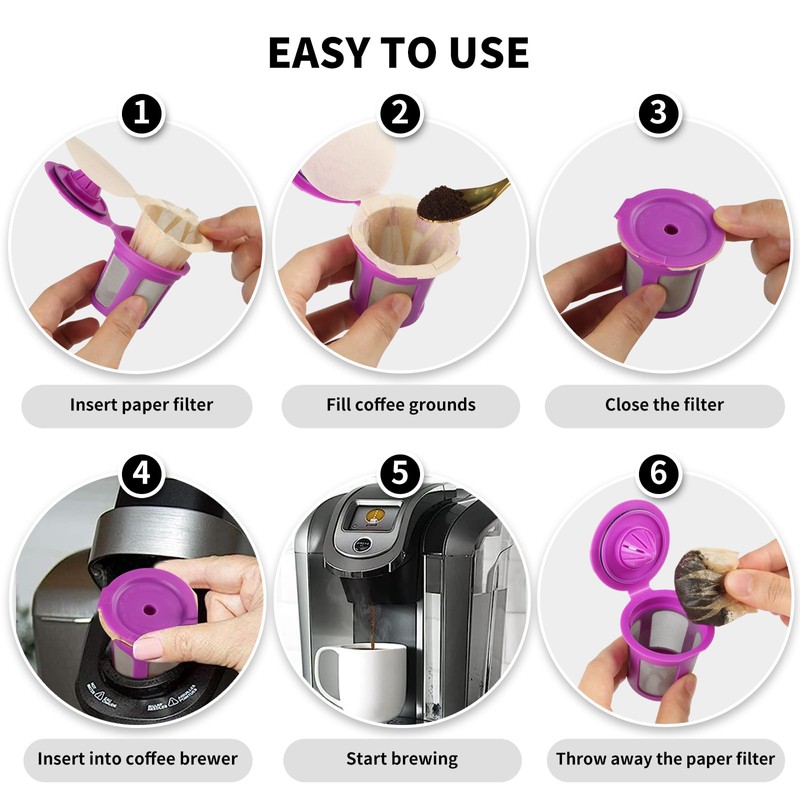 100 Count Fanativita K Cup Filters Disposable with Genius Lid