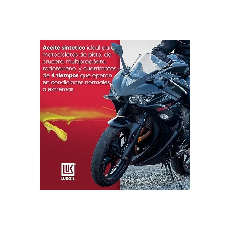 Aceite Sintético Motocicleta Lukoil Moto Pro 4t 10w-50 1l