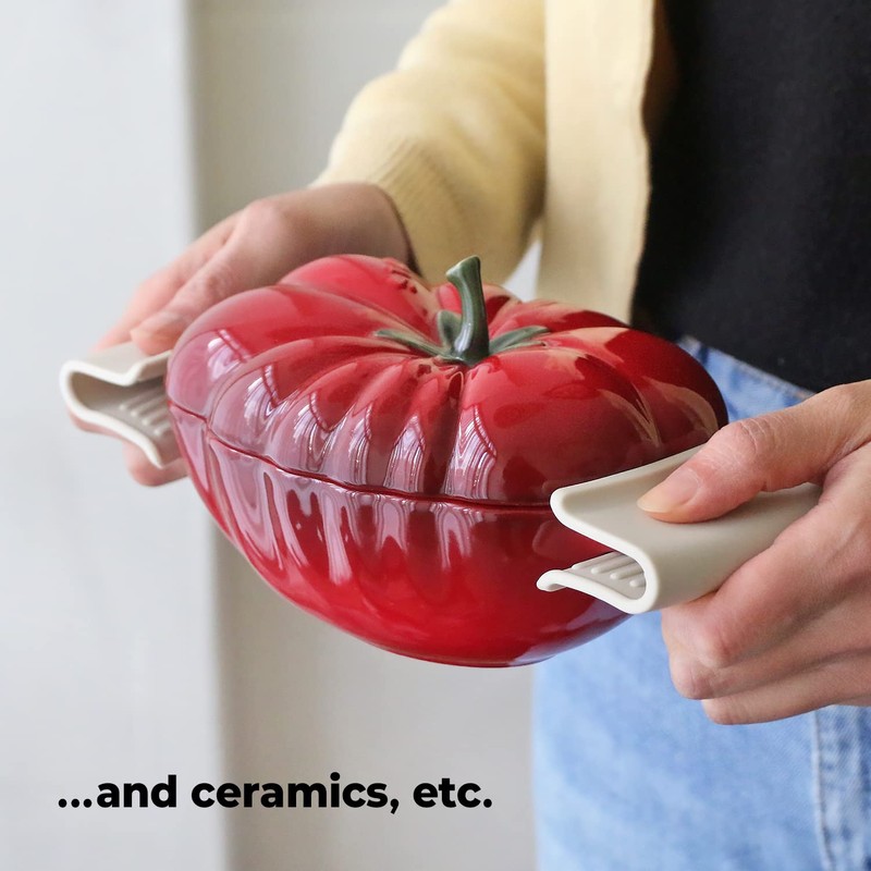 Carrotez Silicone Pot Holders, Heat Resistant Pot Handle Covers for