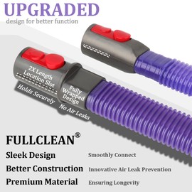 Fullclean Dryer Vent Lint Vacuum Attachments Hose for Dyson Gen 5 V15 V12 V11 V10 V8 V7 Detect Absolute Cyclone Outsize Slim Vacuum Cleaner Nozzle Crevice Flexible Dryer Lint Removal Tool Attachments
