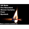 Byretech Fire Retardant Quality Extra Weighted Shower Curtain - White