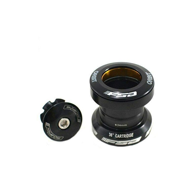 FSA NO.2N Orbit UF 1-1/8 Threadless Sealed Bearing Headset, Black,