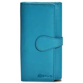 VALENCHI Wallet For Women - Small Leather Women's Wallet - Ladies Hand Clutch Purse - Travel - Credit Card Holder