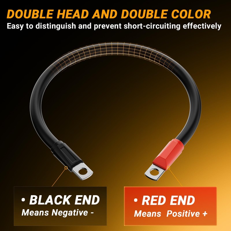 CLUBRALLY Golf Cart Battery Cables Power Wiring Kit, 2 Gauge