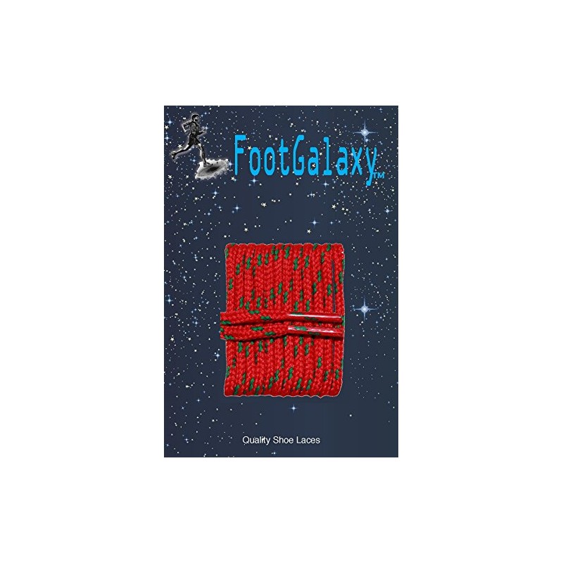 FootGalaxy Round Laces For Boots And Shoes, 72, Red with