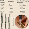 Self Centering Drill Bit Set, 5/64" 7/64" 9/64" Hinge Dowel